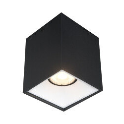 Фото ST168.452.01 Светильник потолочный Черный GU10 1*50W IP20 L82,5xW82,5xH104 220V Без ламп Накладные светильники