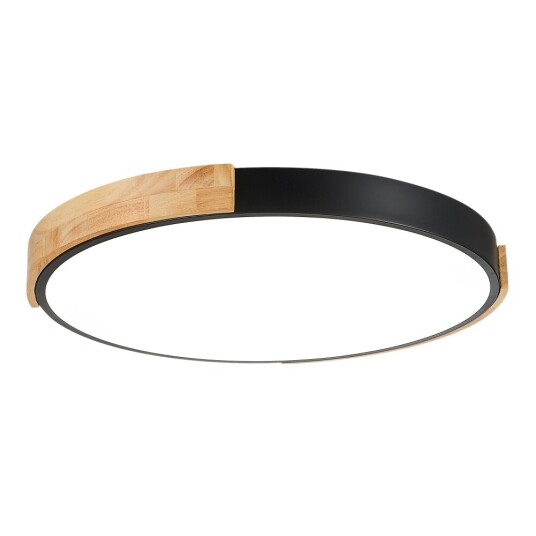 Фото SLE201342-01 Светильник потолочный Черный, Светлое дерево/Белый LED 1*40W 3000K/4000K/6000K DELIA