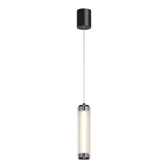 Фото SL6224.403.01 Светильник подвесной ST-Luce Черный/Прозрачный LED 1*8W 4000K БАМБУ
