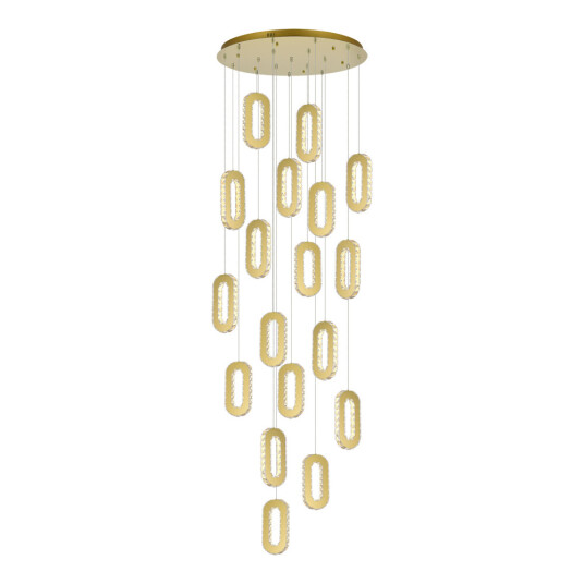 Фото SL6506.203.18 Светильник подвесной ST-Luce Золотистый/Золотистый, Прозрачный LED 18*9W 3000K ЛУНГО