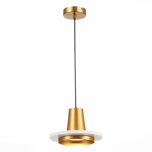 Фото SL1212.203.01 Подвес ST-Luce Латунь/Латунь, Белый LED 1*12W 3000K ОЛЬТАРНО