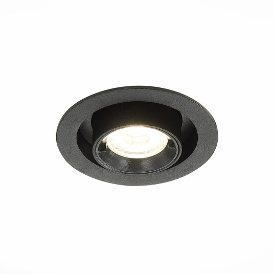 Фото ST702.348.12 Св-к встр. Черный LED 1*12W 4000K 900Lm Ra80 24° IP20 D90xH92 180-240V Встраиваемые светильники