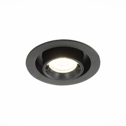 Фото ST702.348.12 Св-к встр. Черный LED 1*12W 4000K 900Lm Ra80 24° IP20 D90xH92 180-240V Встраиваемые светильники