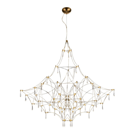 Фото SL6601.213.114 Светильник подвесной ST-Luce Золотистый/Прозрачный LED 114*0,5W 3000K ГРАВЕТТА