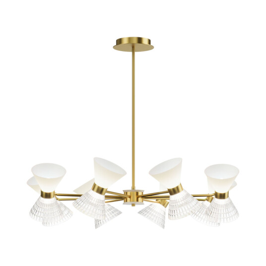 Фото SL2004.303.16 Светильник подвесной ST-Luce латунь/прозрачный, белый, латунь G9 LED 16*5W СПИРИТ