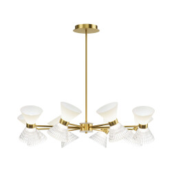 Фото SL2004.303.16 Светильник подвесной ST-Luce латунь/прозрачный, белый, латунь G9 LED 16*5W СПИРИТ