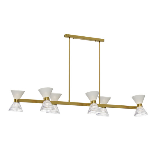 Фото SL2004.313.12 Светильник подвесной ST-Luce латунь/прозрачный, белый, латунь G9 LED 12*5W СПИРИТ