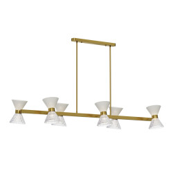 Фото SL2004.313.12 Светильник подвесной ST-Luce латунь/прозрачный, белый, латунь G9 LED 12*5W СПИРИТ