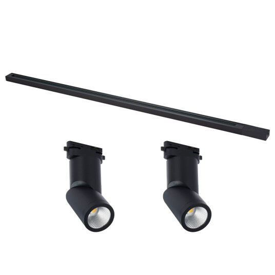 Фото ST2650.430.02 Комплект трековый однофазный, белый, 2 светильника, шинопровод, ST001.419.00, ST650.43 BASE