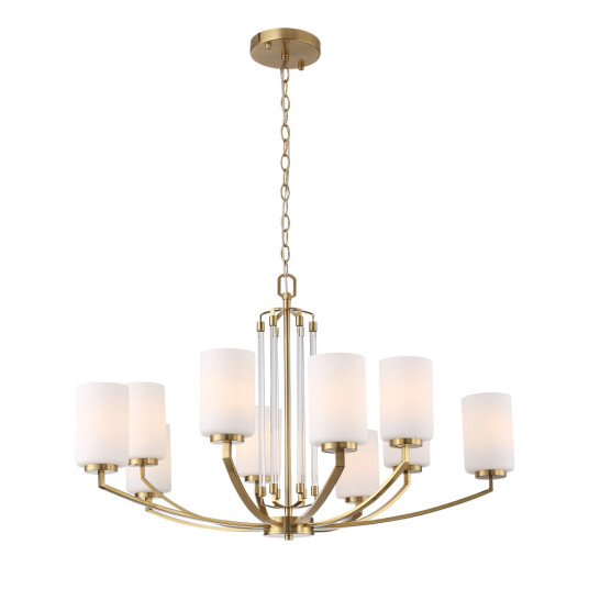 Фото SL1403.303.10 Люстра подвесная ST-Luce Латунь/Прозрачный E27*10 40W ОПАЛ