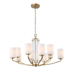 Фото SL1403.303.10 Люстра подвесная ST-Luce Латунь/Прозрачный E27*10 40W ОПАЛ