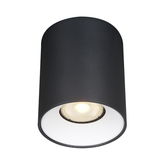 Фото ST167.452.01 Светильник потолочный Черный GU10 1*50W IP20 D80xH95 220V Без ламп Накладные светильники