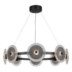 Фото SL6142.443.01 Светильник подвесной ST-Luce черный/дымчатый LED 1*44W 4000K АЛЮМО