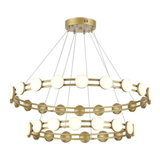 Фото SL6610.203.36 Светильник подвесной ST-Luce золотистый/белый LED 1*70W 4000K МОНРО