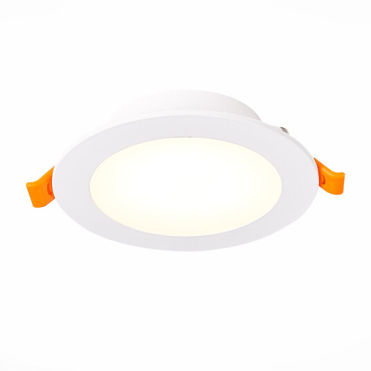 Фото ST212.508.10 Св-к встр. Белый LED 1*10W 3000K/4000K/6000K 850Lm Ra80 110° IP20 D120xH30 220-240V Встраиваемые светильники