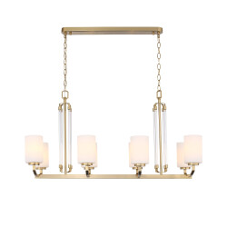 Фото SL1403.333.08 Люстра подвесная ST-Luce Латунь/Прозрачный E27*8 40W ОПАЛ