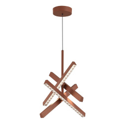 Фото SL1018.613.04 Светильник подвесной ST-Luce терракотовый/прозрачный LED 1*43W 4000K ЭВКЛИДИК