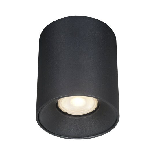 Фото ST167.402.01 Светильник потолочный Черный GU10 1*50W IP20 D80xH95 220V Без ламп Накладные светильники