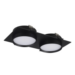 Фото ST258.408.02 Св-к встр. Черный GX53 2*50W IP20 L220xW109xH43 220V Без ламп Встраиваемые светильники