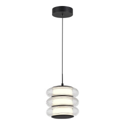 Фото SL6239.403.03 Светильник подвесной ST-Luce черный/прозрачный LED 1*16W 3000K ФРИТЕЛЛА