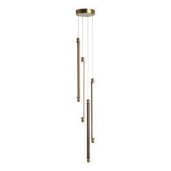 Фото utsenka-SL6225.303.04 Светильник подвесной ST-Luce Латунь/Терракотовый, Белый LED 4*6W 3000K БРИК