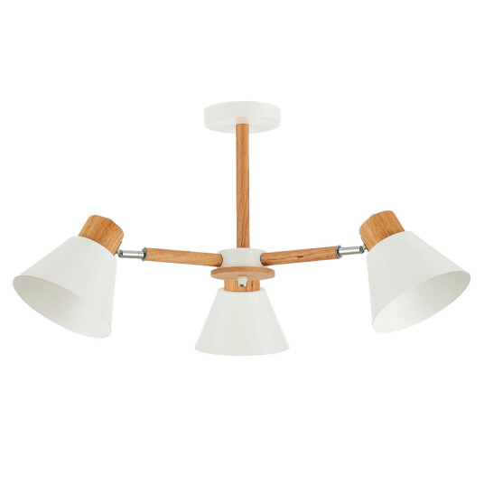 Фото SLE103702-03 Светильник потолочный Светлое дерево, Белый/Белый E27 3*60W BUVE