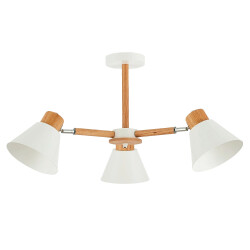 Фото SLE103702-03 Светильник потолочный Светлое дерево, Белый/Белый E27 3*60W BUVE