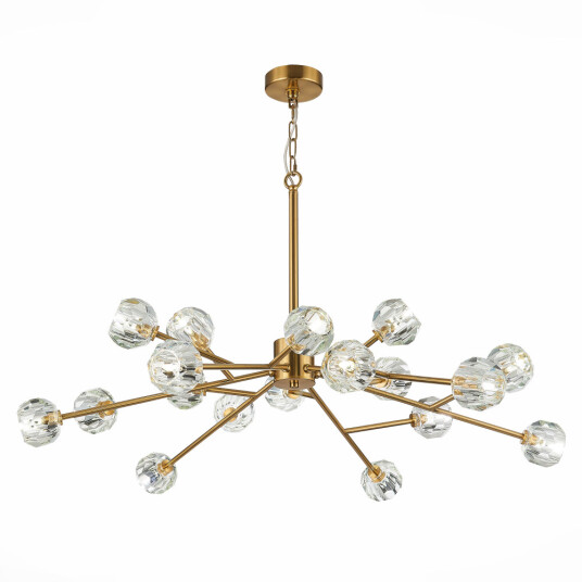 Фото SL1166.303.18 Светильник подвесной ST-Luce Латунь/Прозрачный G9 LED 18*5W РОМАНО