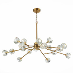 Фото SL1166.303.18 Светильник подвесной ST-Luce Латунь/Прозрачный G9 LED 18*5W РОМАНО