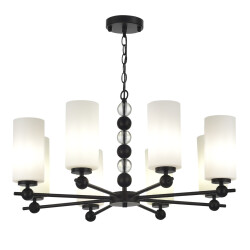 Фото SL2003.403.08 Люстра подвесная ST-Luce черный/белый E27 8*40W АВРОРА