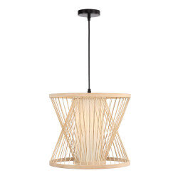 Фото SL6241.503.01 Светильник подвесной ST-Luce Древесный/Белый E27 1*40W АЛЬМА