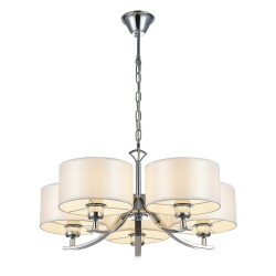 Фото CL466150 Эвита Хром+Белый Св-к Люстра