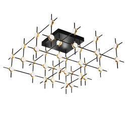 Фото Потолочный светильник Molecular 36 black/gold