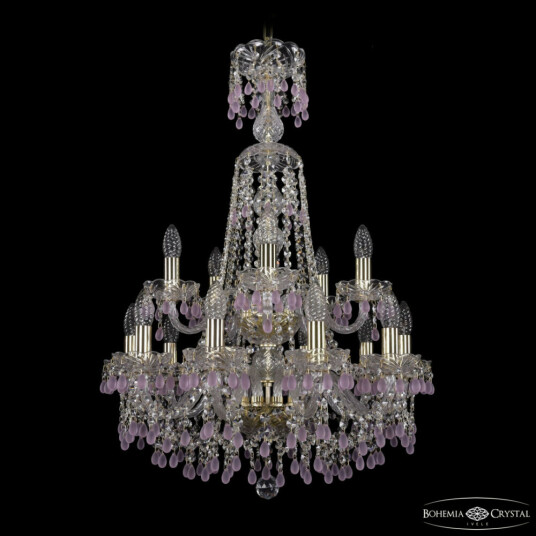 Фото Люстра хрустальная 1410/10+5/195/XL-84/2d G V7010 Bohemia Ivele Crystal