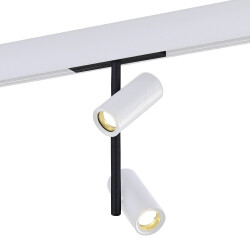 Фото ST808.536.16 Магнитный трековый светильник Белый LED 1*16W 3000K 1 100Lm Ra>90 36° IP20 D45xH240 48V SKYLINE 48