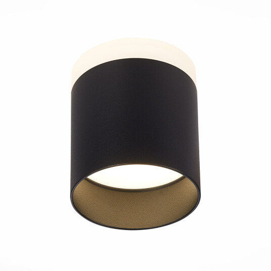 Фото ST102.442.12 Светильник потолочный Черный LED 1*12W 4000K 936Lm Ra>80 120° IP20 D100xH90 170-240V Накладные светильники