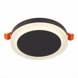 Фото ST104.442.06 Светильник встраиваемый Черный LED 1*6W 4000K 468Lm Ra>80 120° IP20 D110xH20 170-240V Встраиваемые светильники