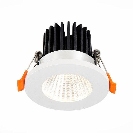 Фото ST704.538.10 Св-к встр. Белый LED 1*10W 3000K 900Lm Ra>90 38° IP20 D80xH60 170-240V Встраиваемые светильники