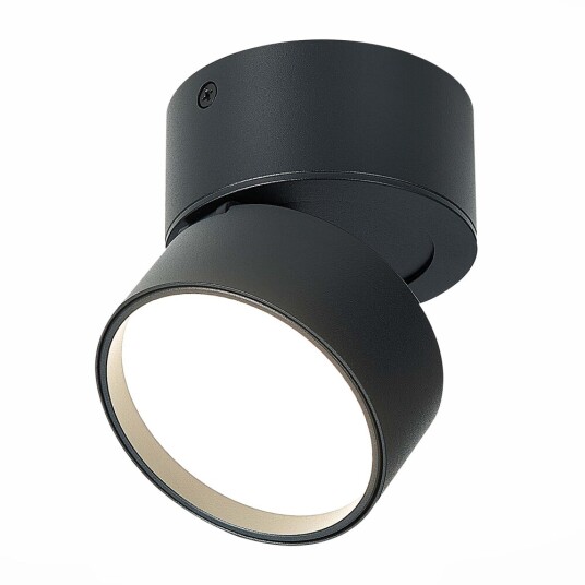Фото ST651.442.09 Светильник потолочный поворотный Черный LED 1*9W 4000K 720Lm Ra>90 120° IP20 D85xH87 17 Накладные светильники
