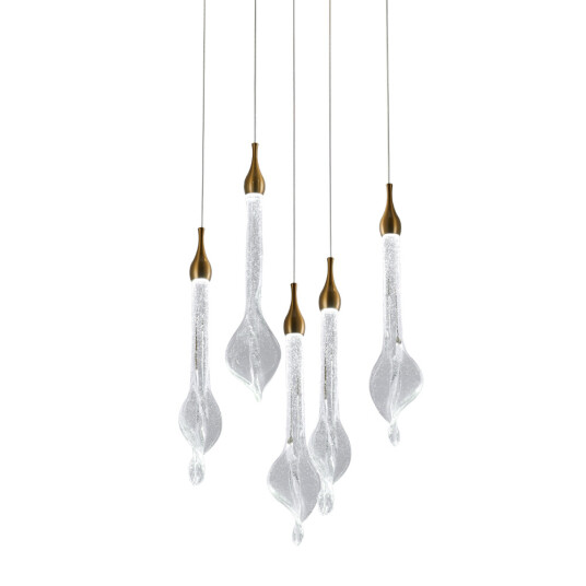 Фото Подвесной светильник OD2433-5 gold/clear