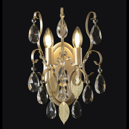 Фото Бра Crystal Lux ESMIRALDA AP2 GOLD