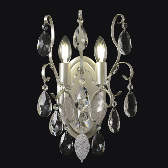 Фото Бра Crystal Lux ESMIRALDA AP2 SILVER