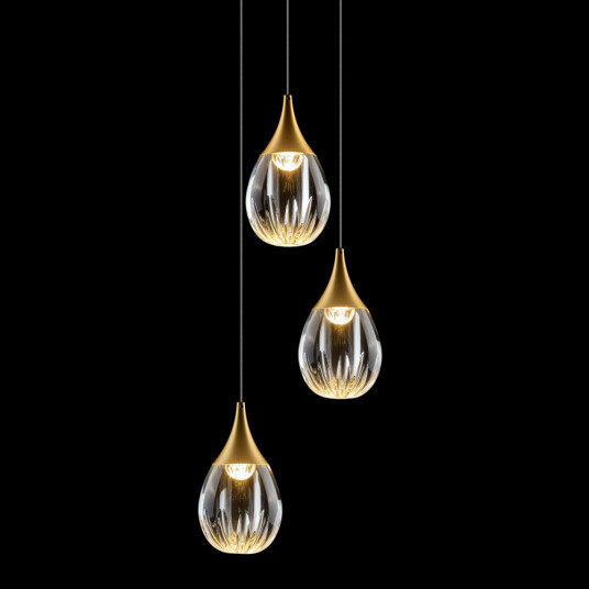 Фото Подвесной светильник MD24001004-3A gold/clear