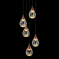 Фото Подвесной светильник MD24001004-5A copper/clear