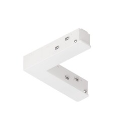 Фото A744433 коннектор угловой токопроводящий для шинопровода (трека) OPTIMA, белый