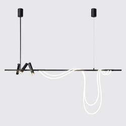 Фото Подвесной светильник 7242P/L1200 black/white