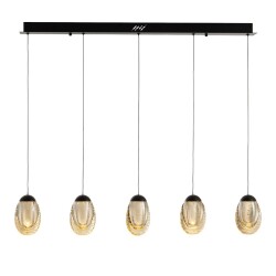 Фото Подвесной светильник MD25090022-5B matt black/champagne