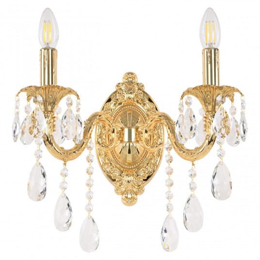 Фото Бра с хрустальными подвесками AL7901B10/2/175 B G Bohemia Ivele Crystal