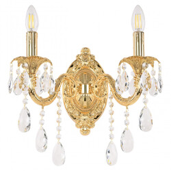 Фото Бра с хрустальными подвесками AL7901B10/2/175 B G Bohemia Ivele Crystal