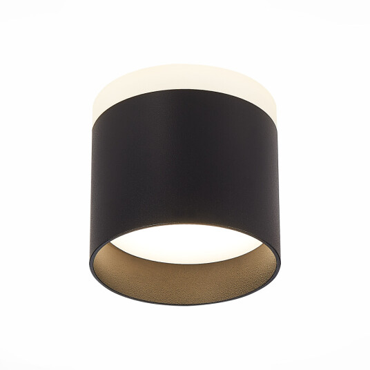 Фото ST102.442.09 Светильник потолочный Черный LED 1*9W 4000K 702Lm Ra>80 120° IP20 D79xH75 170-240V Накладные светильники